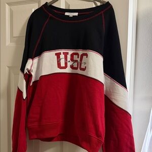 PEAD Women's Red and Black Crew Neck Sweater